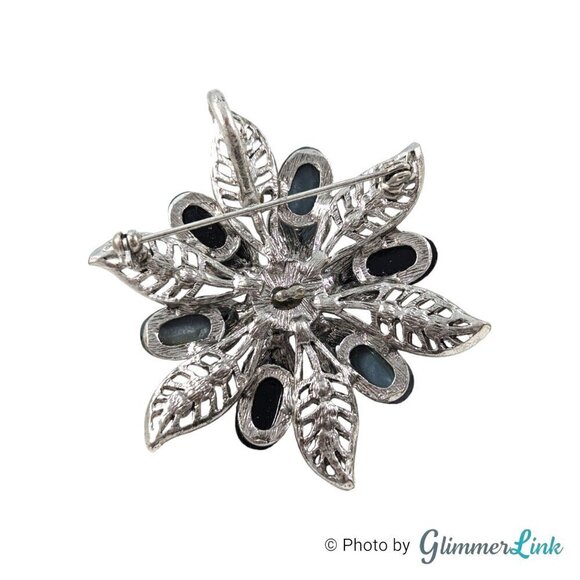 Premier Designs Pearls Night Out Floral Silver Tone Brooch Pendant - Picture 5 of 9